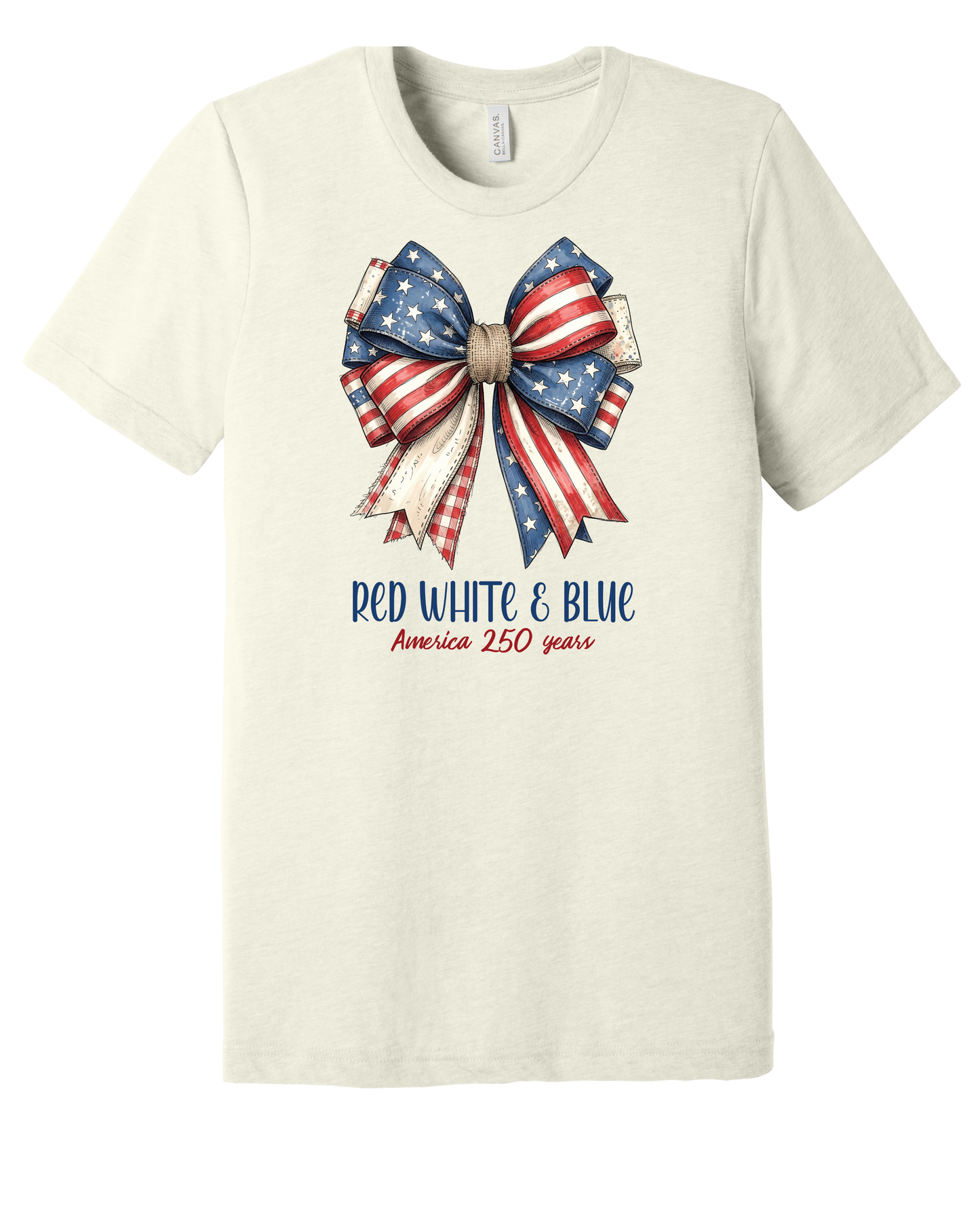 Red White & Blue 250 Bow Tee