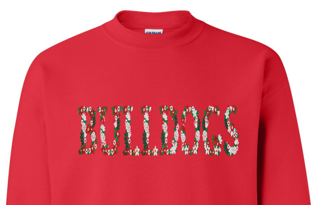 Bulldogs Floral Crewneck