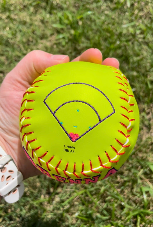 Custom Field Position Embroidered Softball