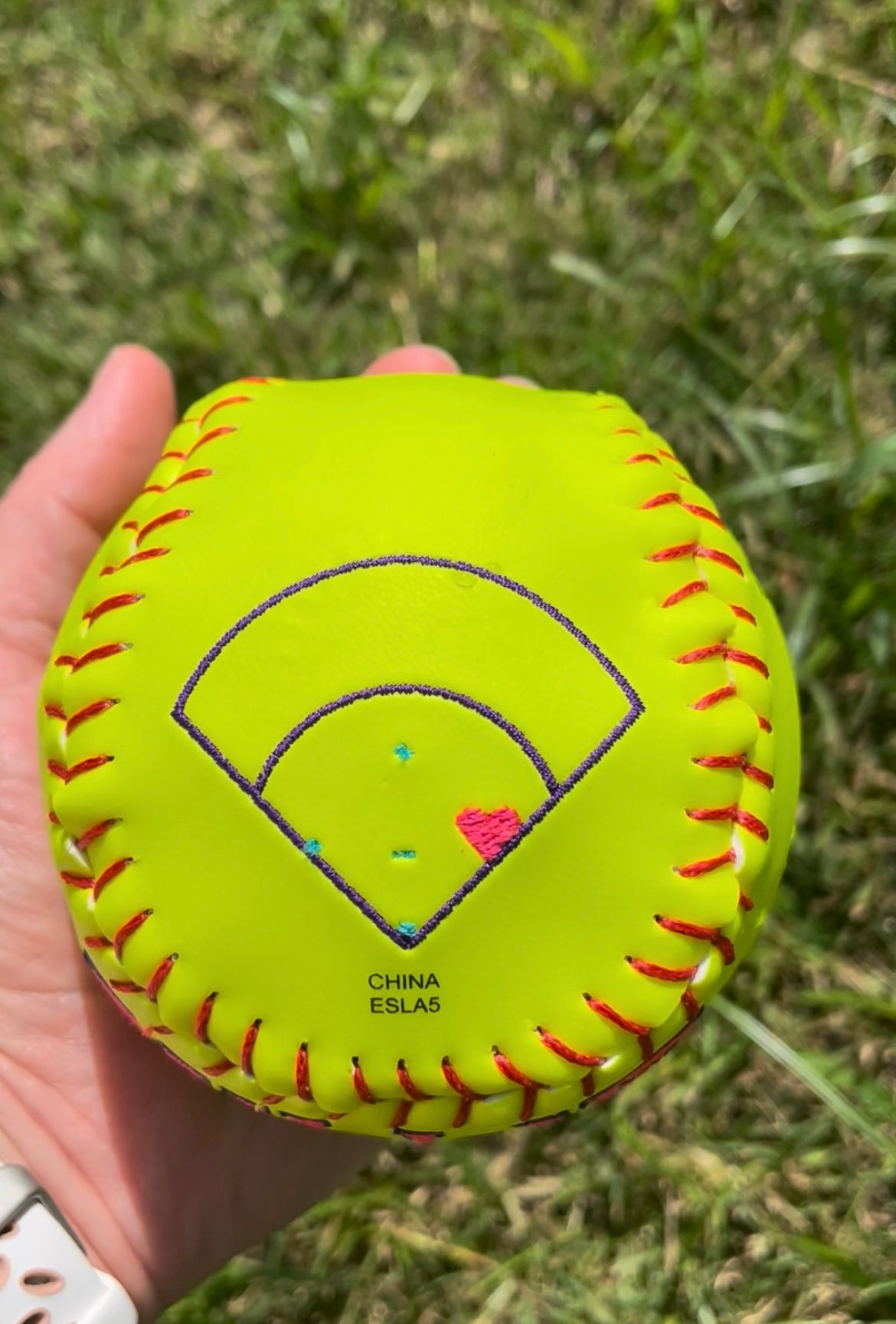 Custom Field Position Embroidered Softball