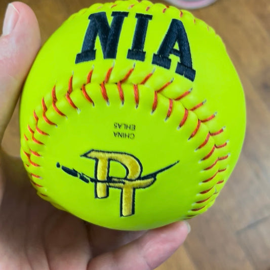 Pine Tree Embroidered Softball