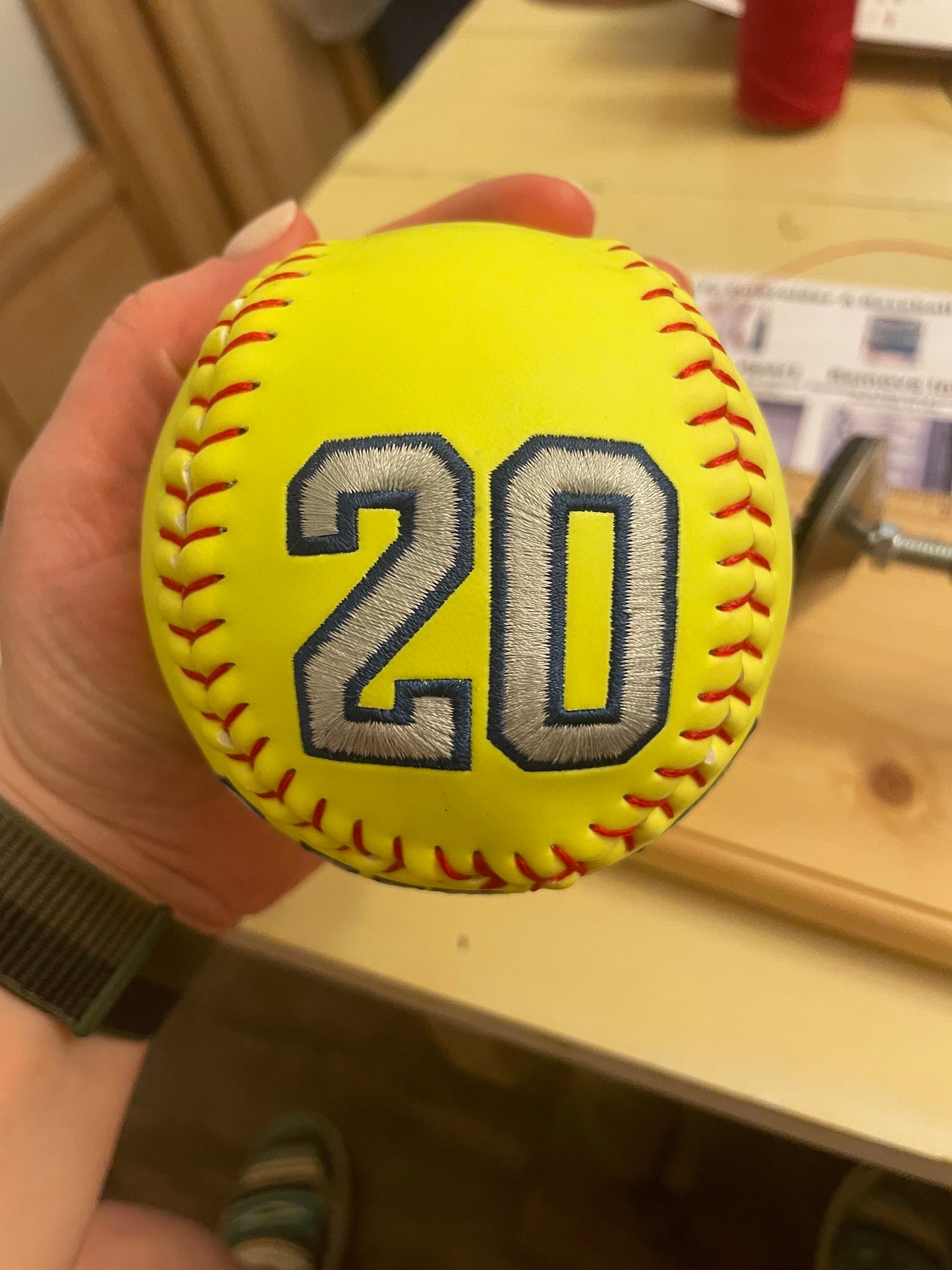 Custom Embroidered Softball