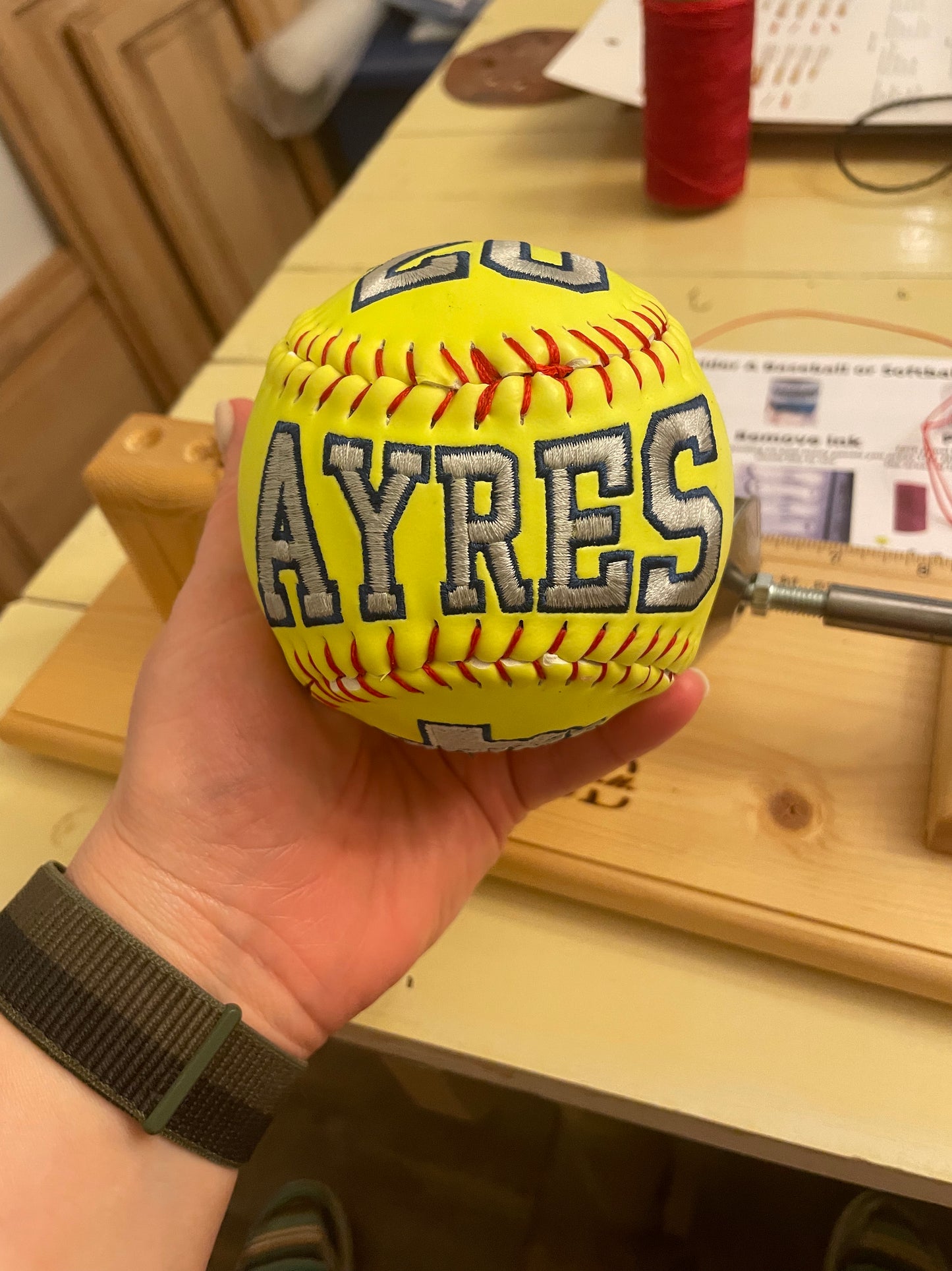 Custom Embroidered Softball