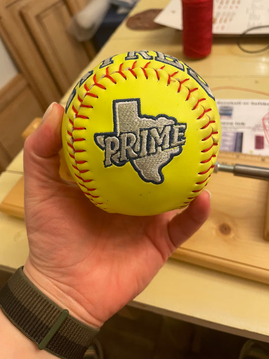 Custom Embroidered Softball